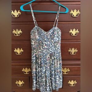 Abercrombie blue pattern romper